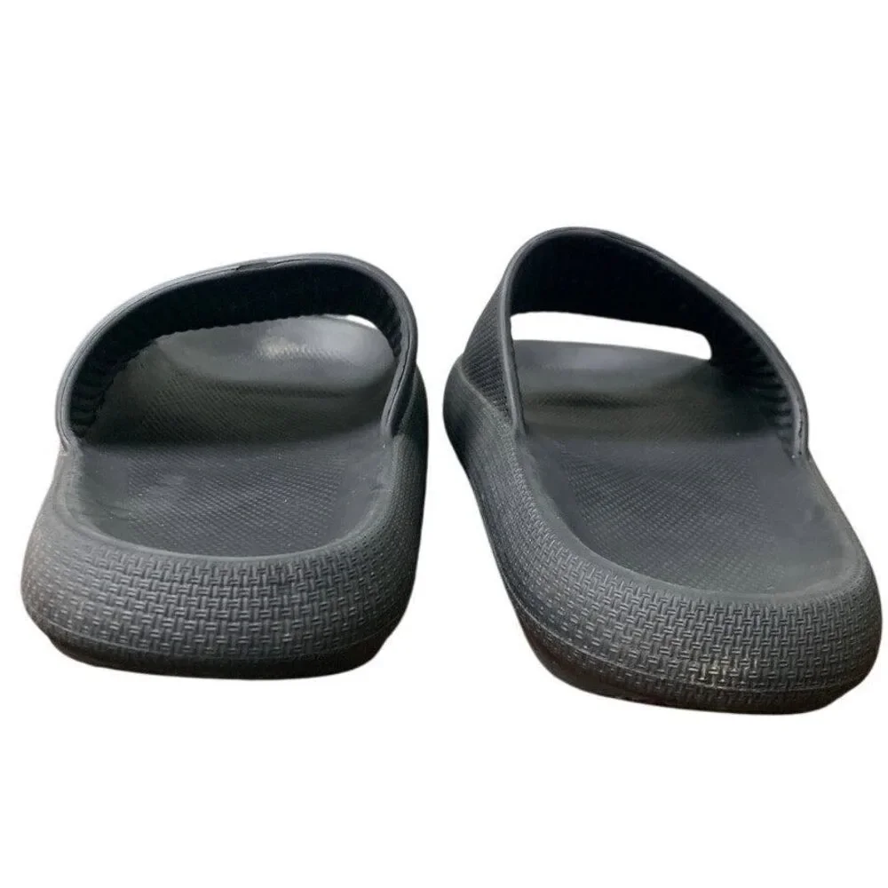 Joomra Mens Size 13/14 Black Foam Non Slip Quick Dry Shower Slides Sandal Shoes